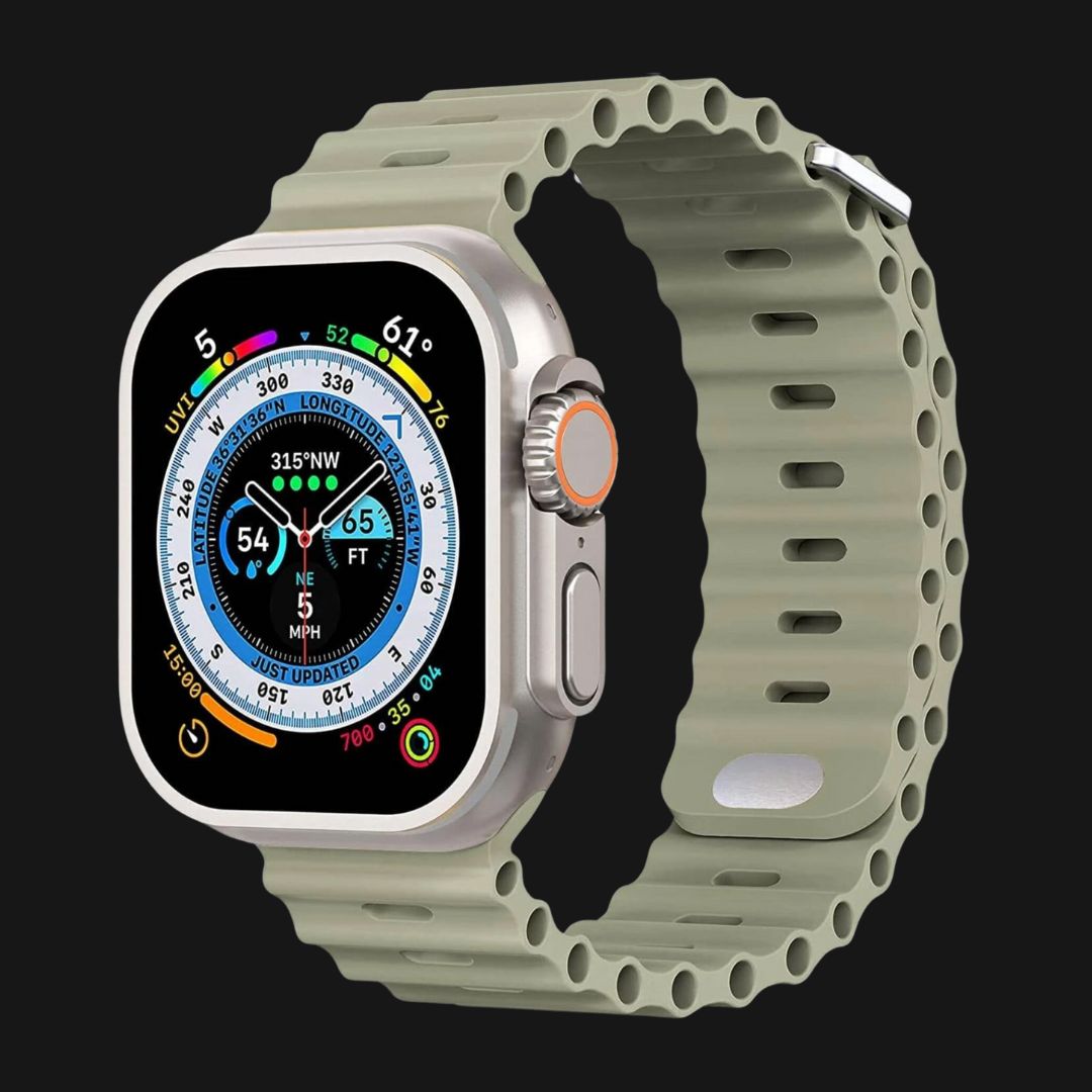 Green AdventureFlex Silicone Apple Watch Strap