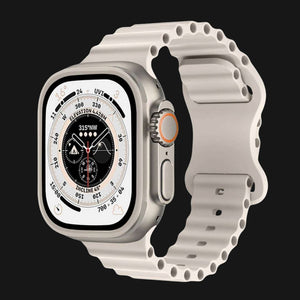 Beige AdventureFlex Silicone Apple Watch Straps