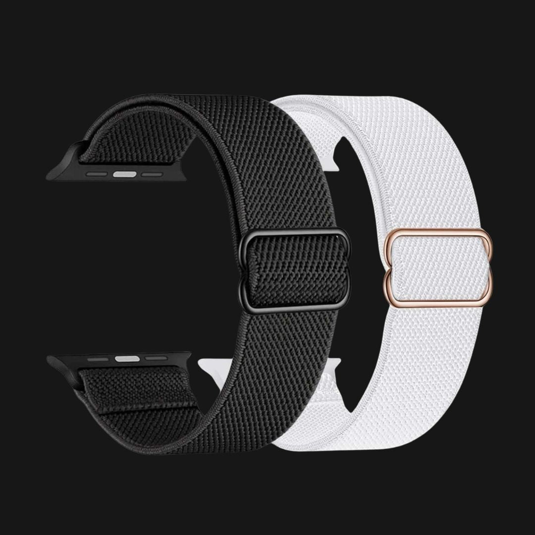 Black & White DoubleSet Nylon Apple Watch Straps