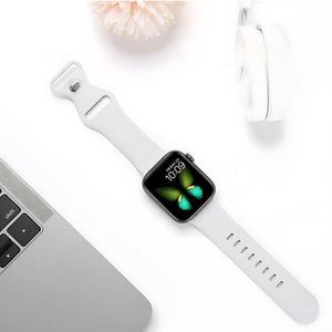 WhiteFlex Silicone Apple Watch Straps