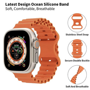 Orange AdventureFlex Silicone Apple Watch Strap