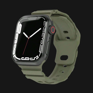 Army GreenFlex Silicone Apple Watch Straps