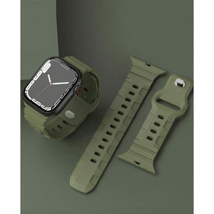 Army GreenFlex Silicone Apple Watch Straps