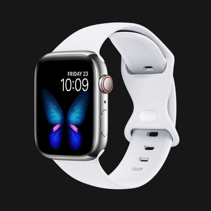 WhiteFlex Silicone Apple Watch Straps