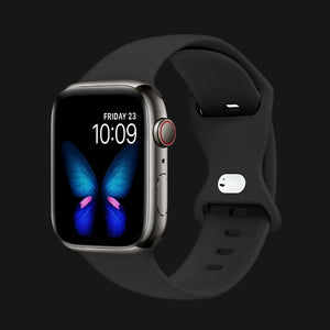 BlackFlex Silicone Apple Watch Straps