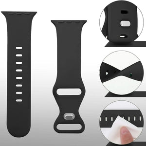 BlackFlex Silicone Apple Watch Straps