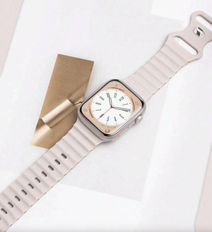 Beige AdventureFlex Silicone Apple Watch Straps